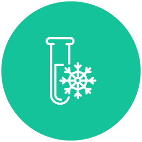 Icon representing cryopreservation