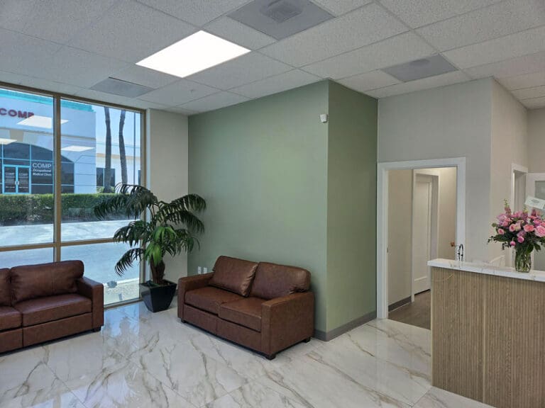 waiting room at Loma Linda Fertility & Wellness Center